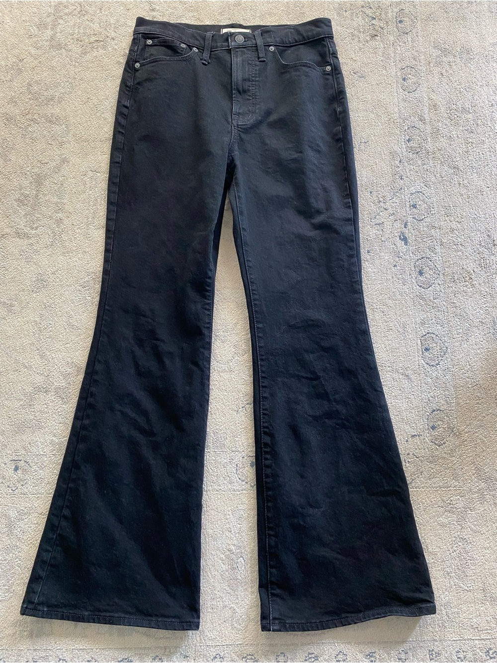 Madewell Perfect Vintage Flare Jean Black 28 High Waist